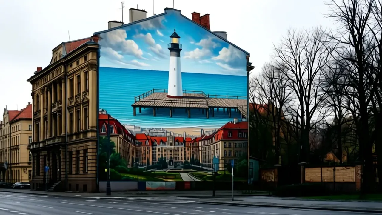 Nowy mural na fasadzie budynku przy ul. Bohaterów Monte Cassino