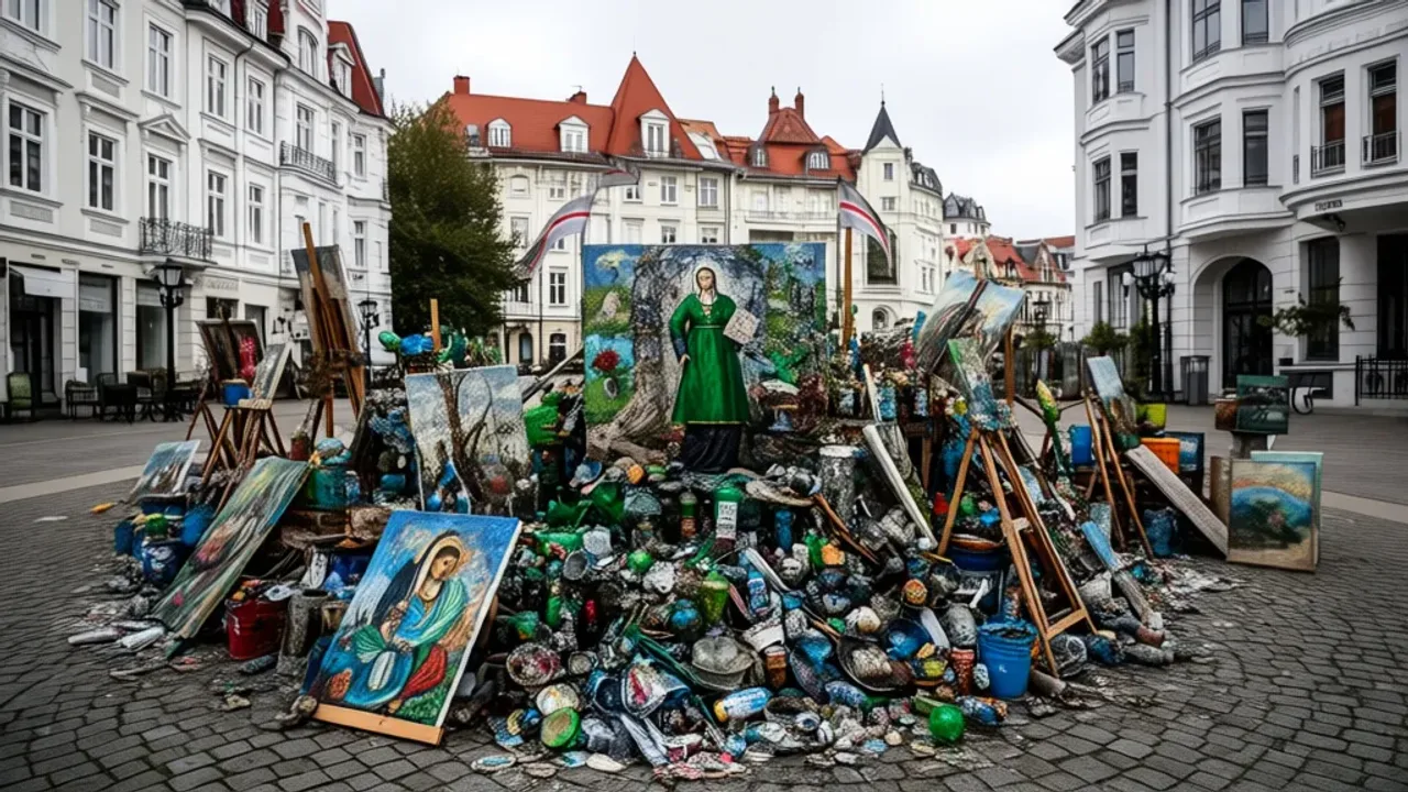 Pani Maria z Sopotu maluje obrazy z odpadów – ekologiczna pasja