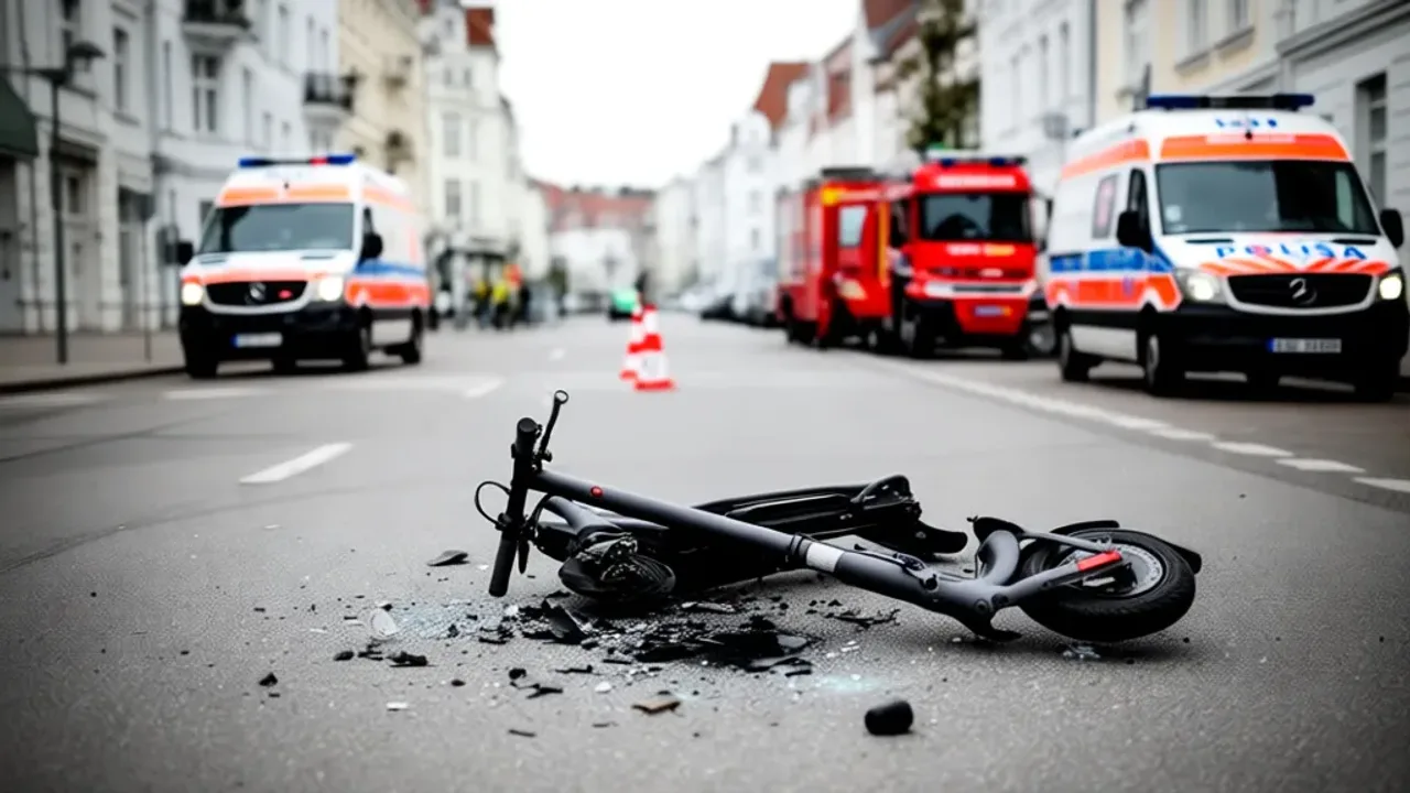 Wypadek z udziałem hulajnogi na ul. Bohaterów Monte Cassino